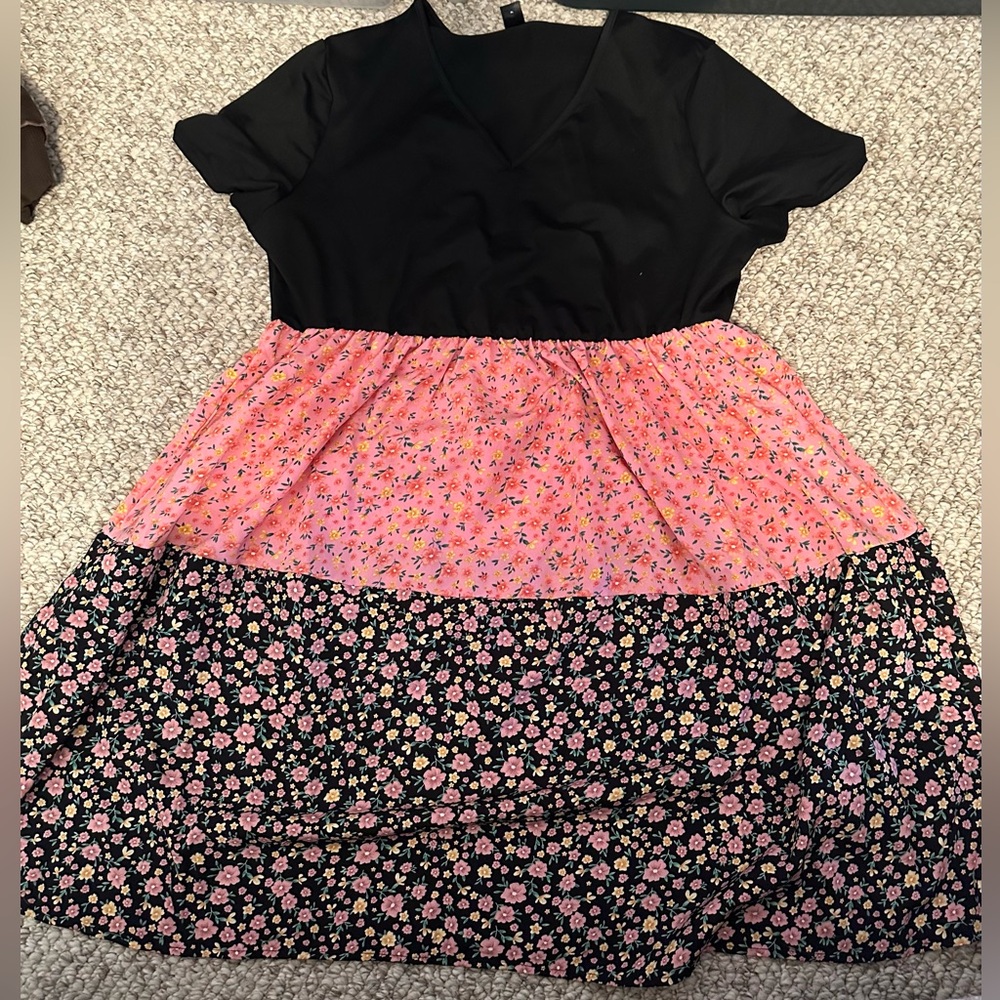 Flowery babydoll dress 2XL -SHEIN curve